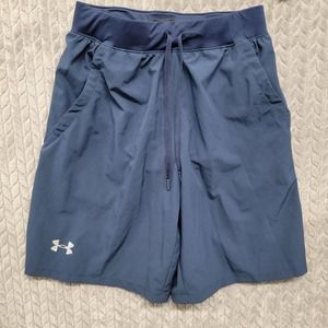 Under Armour Speed Pocket Running Shorts Men's Size Small Lined Blue Workout Gym